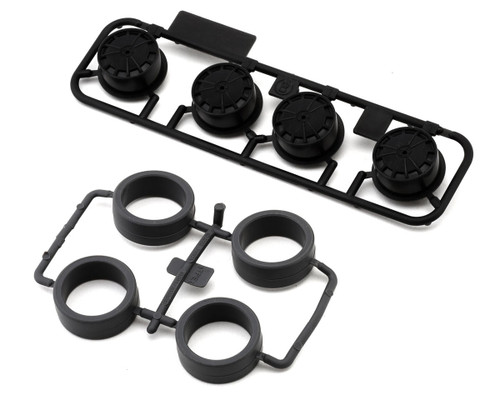 (SO) Tamiya JR Mini 4WD 26mm Hard Low Profile Tires (Black) (4)