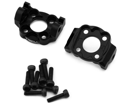 (SO) Treal Hobby Losi® Mini LMT Aluminum Front C-Hub Spindle Carriers (Black) (2)