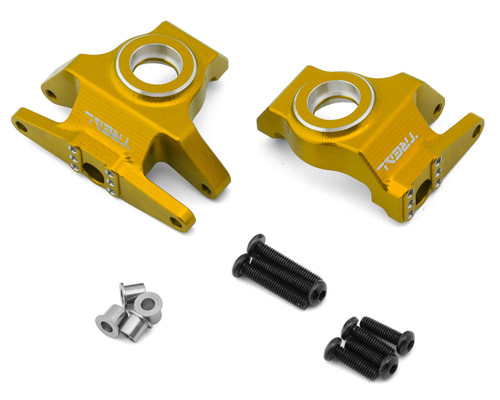(SO) Treal Hobby Vanquish H10 Optic 7075 Aluminum Front Steering Knuckles (Gold) (2)