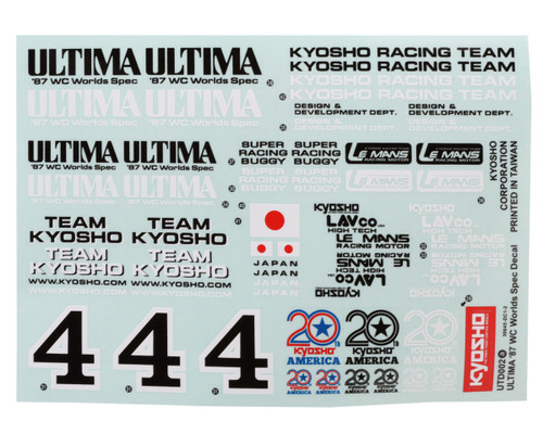 (SO) Kyosho Ultima '87 WC Decal Sheet