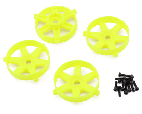 (SO) Team Associated Factory Team® Adjustable Wheel Face Plate (Yellow) (4) (Inner)