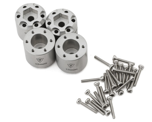 (SO) Treal Hobby 7075 Aluminum Extended Wheel Hex Hubs for Traxxas® TRX4-MT™ (Silver)