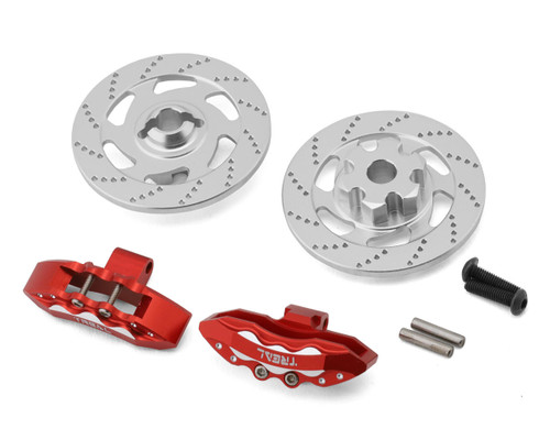 (SO) Treal Hobby Aluminum Disc Brake Hex Hub Set for Traxxas® UDR® (Red) (2)
