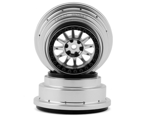 (SO) Treal Hobby Type A Aluminum Beadlock Wheels for Traxxas® UDR® (Silver/Black) (2)