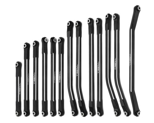 (SO) Treal Hobby Axial SCX10 Pro 7075 Aluminum Upper & Lower Link Set (Black) (13)