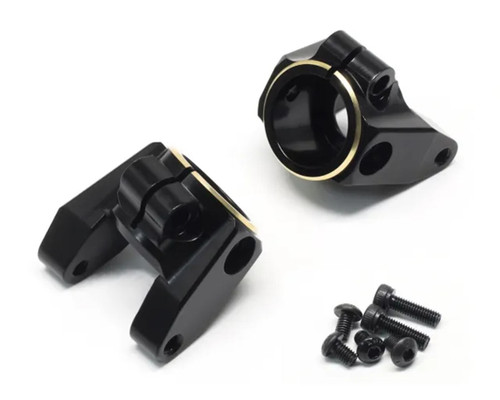 (SO) Treal Hobby Axial SCX10 Pro Brass C-Hub Carriers (Black) (2) (21.9g)
