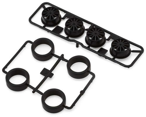 (SO) Tamiya JR Mini 4WD 26mm Low-Profile Tires w/Carbon Wheels