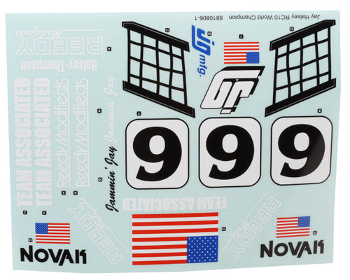 (SO) Team Associated RC10 Jay Halsey WC Decal Sheet