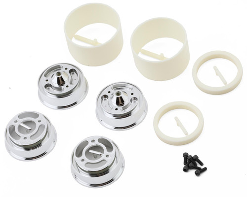 (SO) Team Associated RC10 Rear Wheels (Chrome) (2)