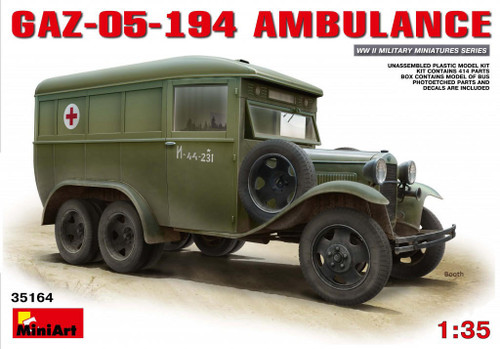 (SO) 1/35 Miniart GAZ-05-194 Ambulance Plastic Model Kit