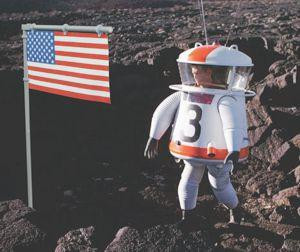 (SO) Real Cloth Flag for Moon Suit, 1/10 scale