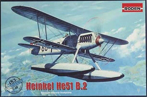 (SO) 1/48 Roden Heinkel He51B2 BiPlane Fighter w/Floats
