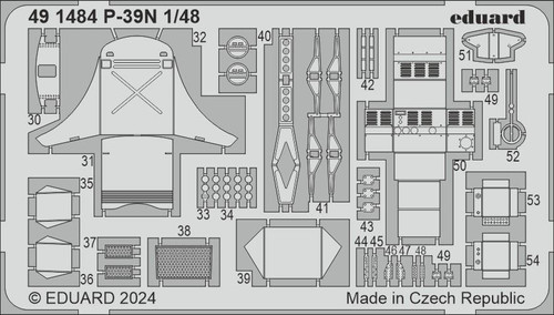 (SO) 1/48 Eduard P-39N Photo Etch set for ARMA HOBBY
