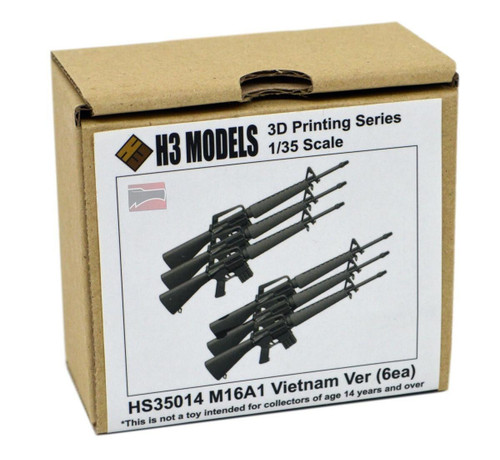 (SO) 1/35 H3 Models M16A1 Vietnam Version (Includes 6) Resin