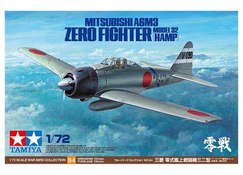 (SO) 1/72 Tamiya Mitsubishi A6M3 Zero Plastic Model Kit