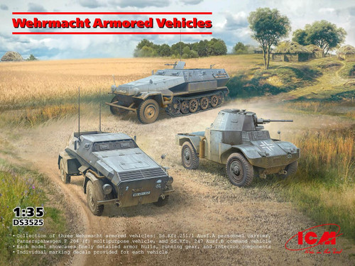 (SO) 1/35 ICM Wehrmacht Armored Vehicles Plastic Model Kit