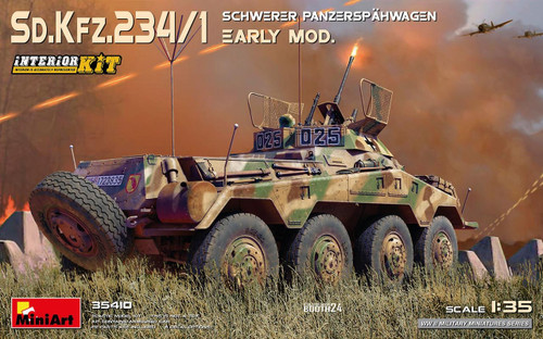 (SO) 1/35 Miniart Sd.Kfz.234/1 Schwerer Panzerspahwagen Early Mod w/Interior Plastic Model Kit