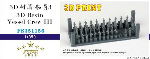 (SO) 1/350 Five Star Models 3D Resin Vessel Crew III (6 gestures 5pcs each 30pcs in total BOUNS 4pcs)