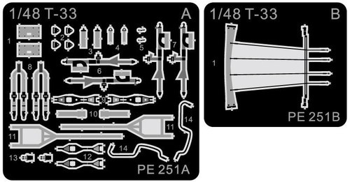 (SO) 1/48 Pitroad PE for T-33 Shooting Star (Great Wall Hobby)