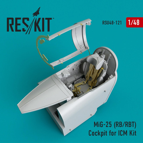 (SO) 1/48 Reskit MiG-25 (RB/RBT) Cockpit for ICM Kit (1/48)