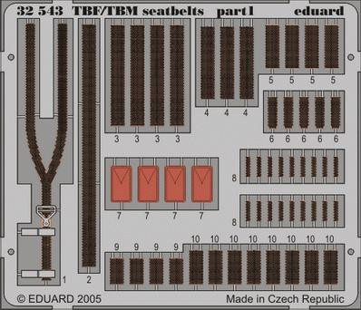 (SO) 1/32 Eduard Seatbelts TBF/TBM Avenger for Trumpeter (Pre-Painted)