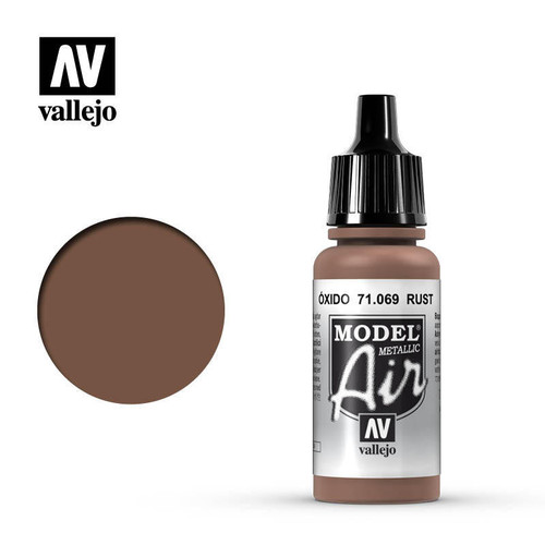 (SO) Vallejo Paint 17ml Bottle Metallic Rust Model Air