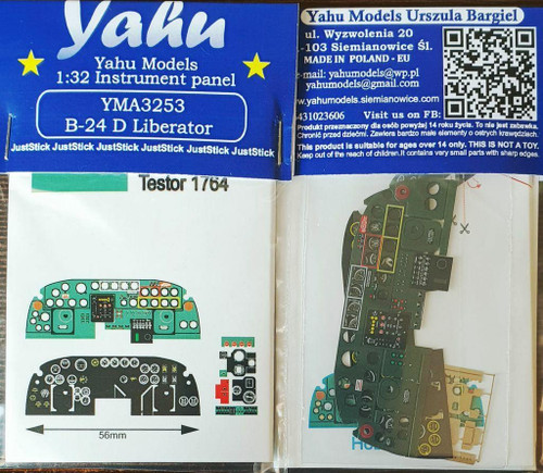(SO) 1/32 Yahu Models B-24 D Liberator - Instrument Panel