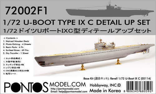 (SO) 1/72 Pontos Model U-Boot Type IX C Detail up set