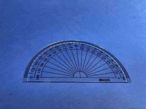 (SO) Squadron Tools Clear 180 Degree Protractor