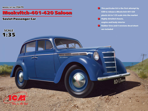 (SO) 1/35 ICM Moskvitch-401-420 Saloon, Soviet Passenger Car