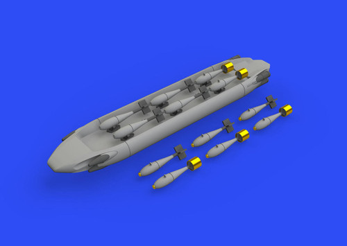 (SO) 1/48 Eduard SUU20 Dispenser w/BDU33 & Mk 76 Bombs (PE & Resin)