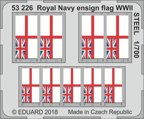 (SO) 1/700 Eduard WWII Royal Navy Ensign Flag Steel (Pre-Painted)