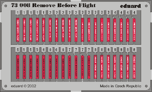 (SO) 1/72 Eduard Remove Before Flight Tags (Pre-Painted)
