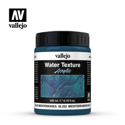 (SO) Vallejo 200ml Bottle Mediterranean Blue Water Texture Effect