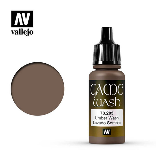 (SO) Vallejo Paint 17ml Bottle Umber Wash