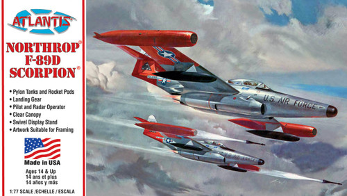 (SO) 1/77 Atlantis Northrop F-89D Scorpion Plastic Model Kit