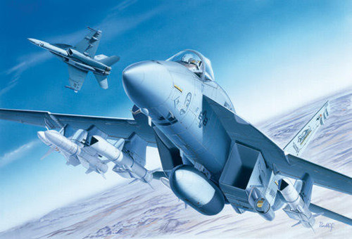 (SO) 1/72 Italeri F/A18E Super Hornet USN Aircraft Plastic Model Kit