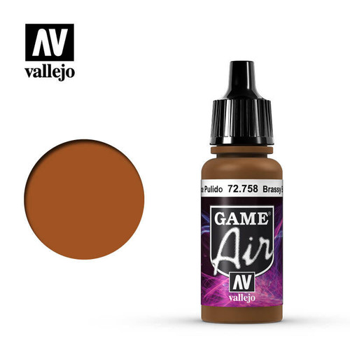 (SO) Vallejo Paint 17ml Bottle Brassy Brass Game Air