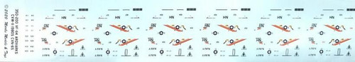 (SO) 1/350 Starfighter Decals - VF-114 Aardvarks 1980's High Viz F14A Tomcat