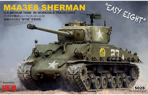 (SO) 1/35 Ryefield Model M4A3E8 Sherman Easy Eight with Workable Tracks
