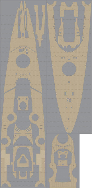 (SO) 1/350 Pontos Model DKM Tirpitz Wooden Deck set Type T