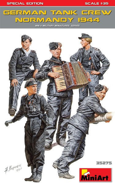 (SO) 1/35 Miniart WWII German Tank Crew Normandy 1944 (5) w/Weapons & Equipment (Special Edition)