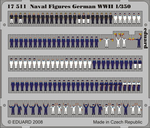 (SO) 1/350 Eduard German Navy Figures WWII (Pre-Painted)