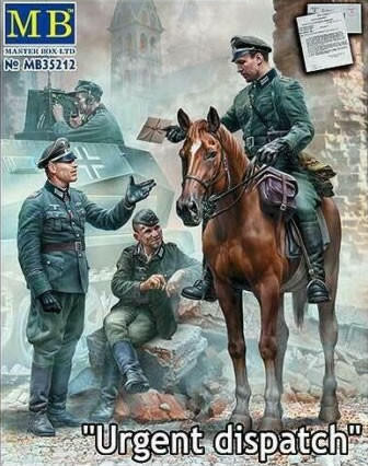 (SO) 1/35 Master Box Urgent Dispatch WWII German Military Men (x4) & Horse