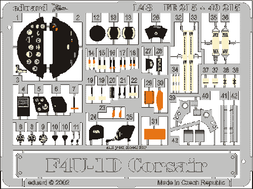 (SO) 1/48 Eduard F4U-1D Photo Etch for Tamiya