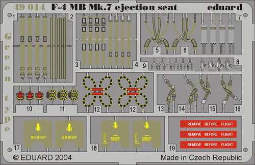 (SO) 1/48 Eduard F-4MB Mk 7 Ejection Seat Green Type for Hasegawa (Pre-Painted)