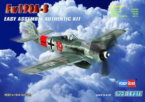 (SO) 1/72 Hobby Boss Fw190A-8 Easy Assembly Kit Plastic Model Kit