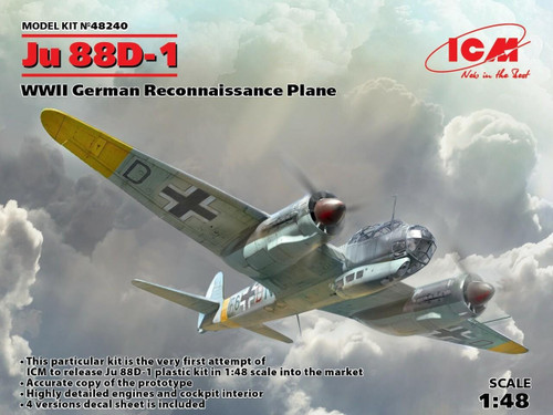 (SO) 1/48 ICM Ju 88D-1, WWII German Reconnaissance Plane