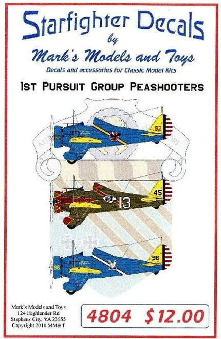 (SO) 1/48 Starfighter Decals - P-26 1st Pursuit Group