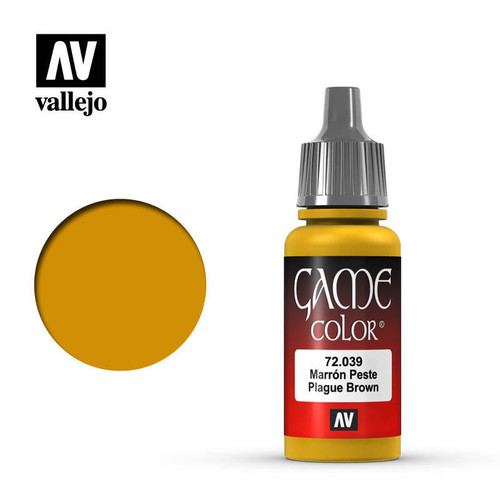 (SO) Vallejo Paint 17ml Bottle Plague Brown Game Color